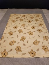 New Disney Baby Winnie The Pooh Crib Bassinet Blanket Plush Velour Yellow Unisex