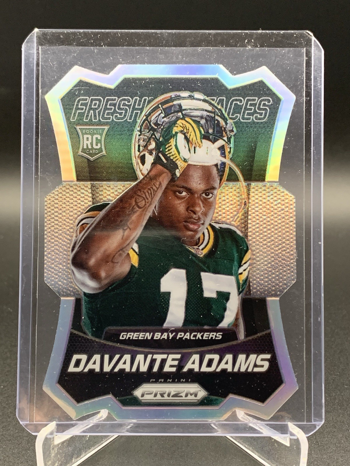 Davante Adams 2014 Prizm Fresh Faces Silver Prizm Die-Cut Rookie Card #FF12