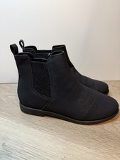 Toms Youth Charlie Kids Black Ankle Boot Size 5