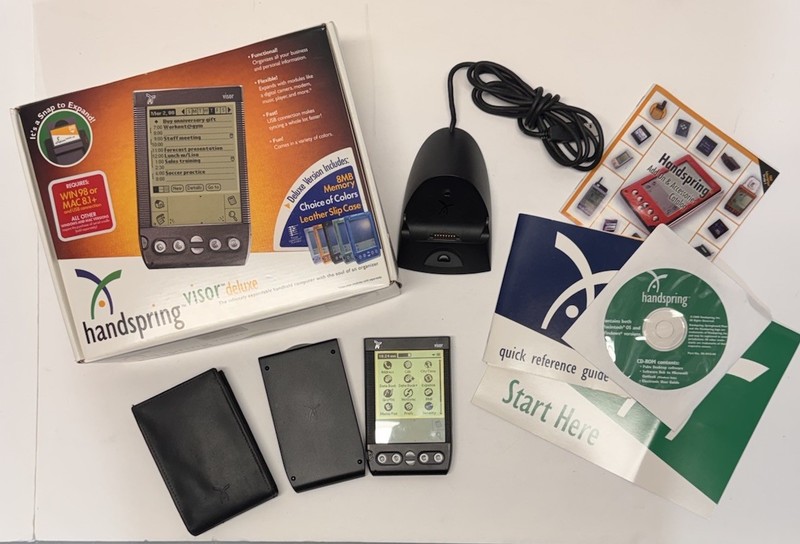 Handspring Visor Deluxe Handheld Computer w/ Accessories TESTED CIB Complete