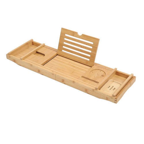 Waterproof Bath Tray With Towel Box Box Expandable Adjustable Angle Stable - Picture 11 of 12