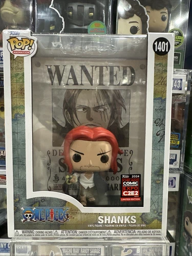 Funko Pop! One Piece - Shanks #1401 C2E2 Wanted Poster Con Sticker