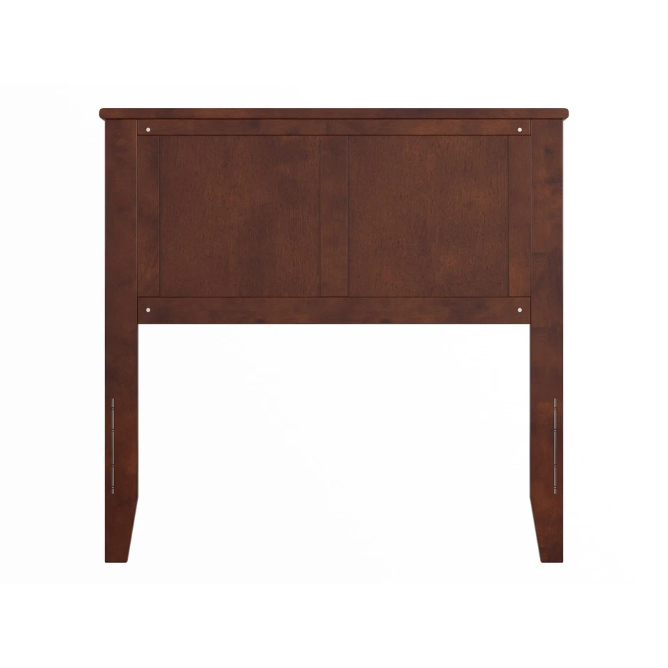 , Cabecero Madison Twin Panel Madera Maciza con Cargador Accesible, Nogal Foto 3 de 4