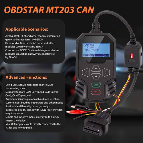 OBDSTAR MT203 CAN Driver/Gateway Simulator Suport Dash,Audio,Gear Lever,AC Panel - Picture 3 of 9