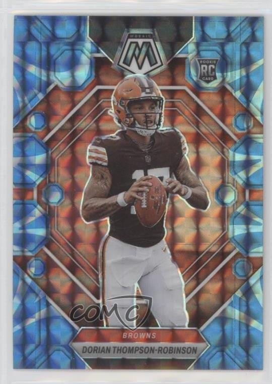 2023 Panini Mosaic Rookies Reactive Blue Prizm Dorian Thompson-Robinson #316 oh4