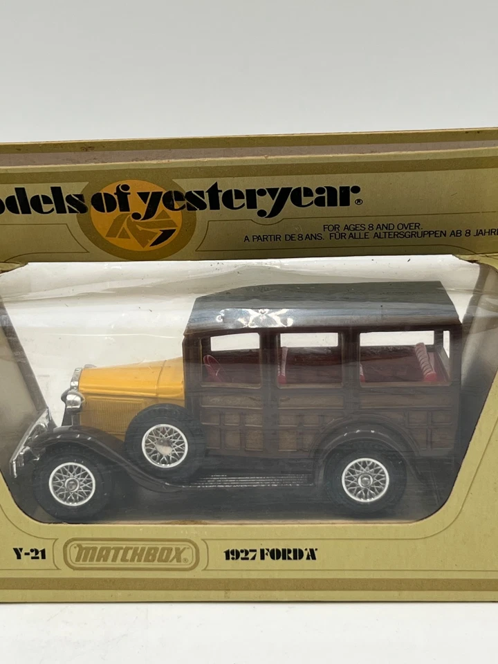 Matchbox Models of Yesteryear Y-21 1927 Ford Model A Woody Wagon Diecast VTG NEW - Image 2 of 4