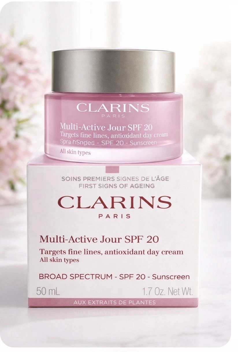 CLARINS Multi-Active Broad Spectrum SPF 20 Target Fine Line Day Cream 1.7 Oz 851