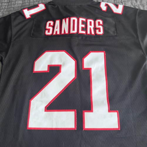 Authentic Mitchell & Ness Deion Sanders NFL Atlanta Falcons 1990 Jersey Y-Large - Picture 8 of 11