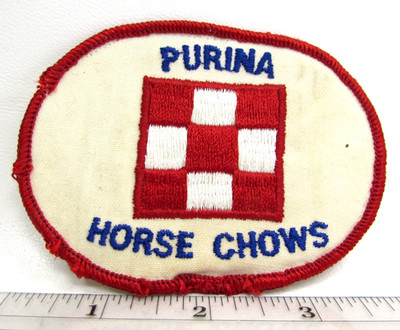 Vintage Purina Horse Chows Jacket Patch Animal Feed Mill Gray Summit Missouri B