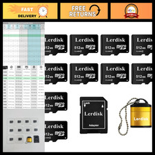 Bulk Pack of 10 Micro SD Cards 512MB Low Capacity for MP3/Old Phones/Files