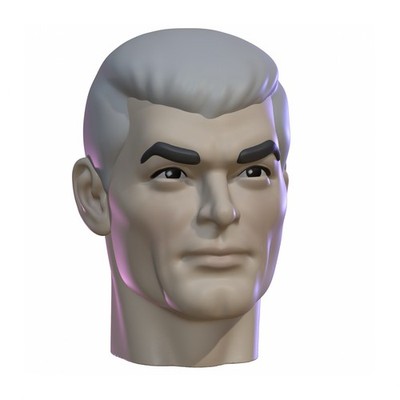 Bodyguard Man Custom Action Figure Head 1:9 or 1:6 Mego