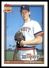Jeff Robinson 1991 Topps #766 Detroit Tigers MLB READ FREE SHIPPING AutographDen