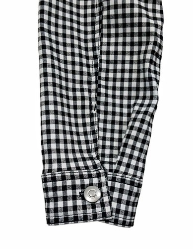 Ruby Road Jacket Button Up Long Sleeve Gingham Check Black White Womens 10 - Picture 5 of 8