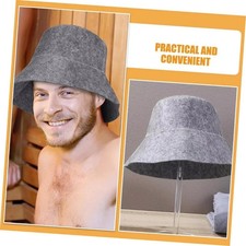 Fashion Felt Felt Sauna Cap Quickly Drying Head Protection Bath Hat Sweat Absorb
