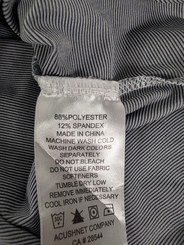 FootJoy Polo Shirt Womens Medium Gray Micro Stripe Golf Performance Stretch - Picture 6 of 10