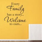 Has A Story...Welcome To Ours Vinyl Wall Quotes Stickers Sayings