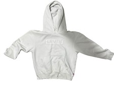 Women s White Levi s Hoody Sweatshirt Relaxed Fit Size Small