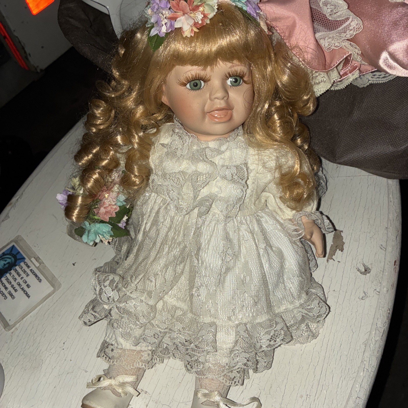 Vintage Collectors Choice Genuine Fine Bisque Porcelain Doll EUC
