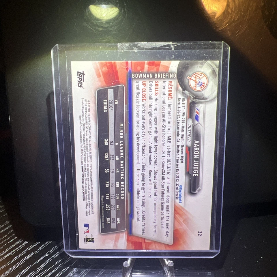 2017 Bowman Topps Aaron Judge RC - Image 2 of 4