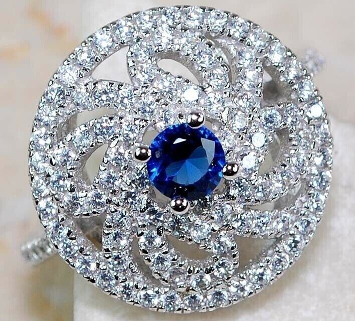 2CT Heat Treated Kyanite 925 Solid Sterling Silver Ring Sz 6 U3-7