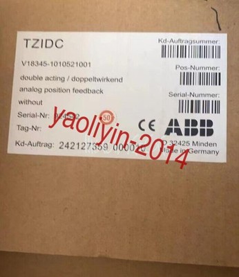 ONE NEW ABB VALVE POSITIONER V18345-1020521001