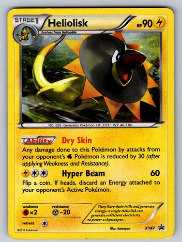 HELIOLISK XY47 HOLO PROMO XY PROMO POKEMON HEAVILY PLAYED