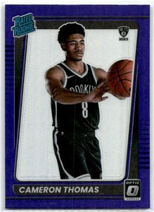 2021-22 Donruss Optic Purple #153 Cameron Thomas Rookie Brooklyn Nets