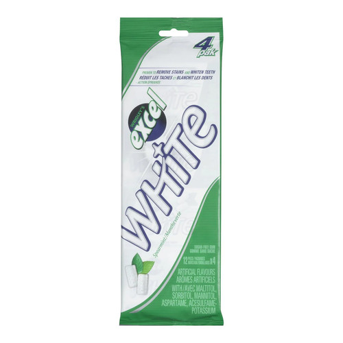 Excel weißer zuckerfreier Kaugummi, Minze, 4er-Pack {Importiert aus Kanada} - Bild 2 von 5