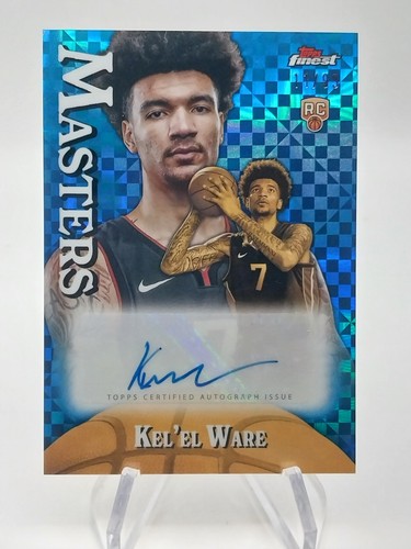 2024-25 Topps Finest - Kel'el Ware #MA-KW Miami Heat - RC Blue AUTO /99