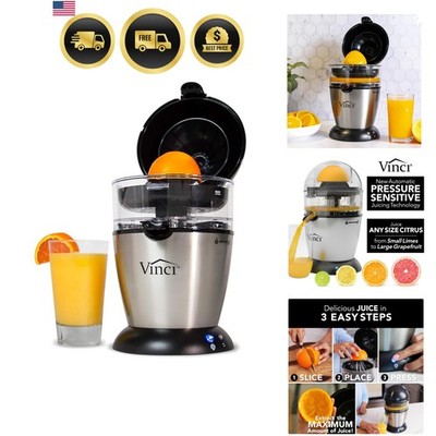 Hands Free Electric Citrus Juicer, 1-Button Juicer Machine, Orange Lime Grape...