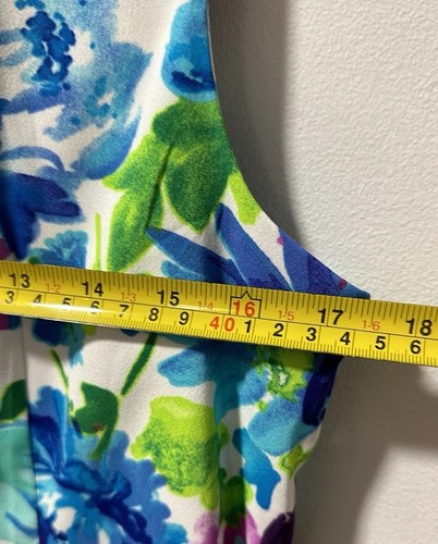 NWT Floral Colorful Sleeveless Mini Dress ALYX Size 16 Preppy Wedding Guest - Picture 6 of 7