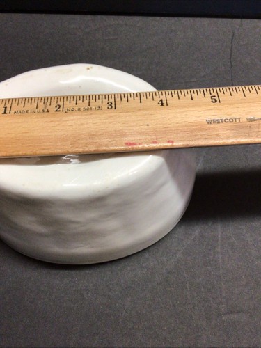 Antique White Ironstone Early Pudding Jelly Mold Farmhouse Kitchen Cottage READ - Picture 20 of 24