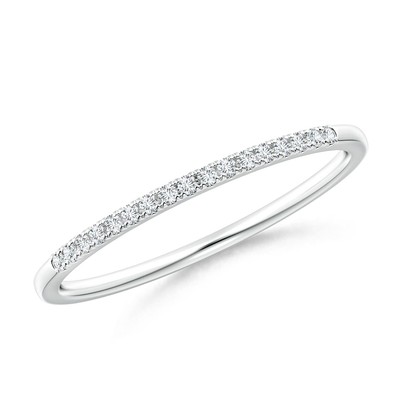 ANGARA 0,12 kt im Labor gezüchteter Diamant Halb-Ewigkeit Ehering für Sie in 14 K Gold