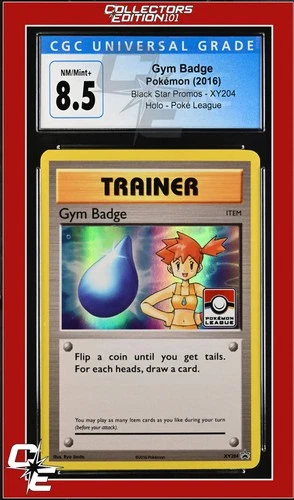 XY Black Star Promo Gym Badge XY204 Pokemon League CGC 8.5