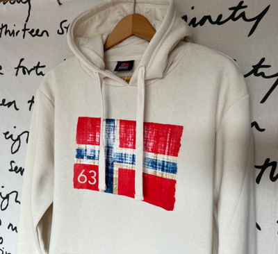 NORWAY NAUTICAL SCHOOL*Herren Hoodie Kapuzenpullover*Gr.L*Beige*NEU*NP:125 *