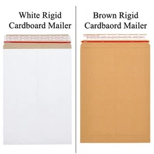 Cardboard Mailer Shipping Envelope Flat Rigid Mailer Choose: Size, Color & Pack