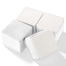 4 Pcs Rehausseur Meuble 6 x 6 x 5 cm Pied de Table Basse - Blanc