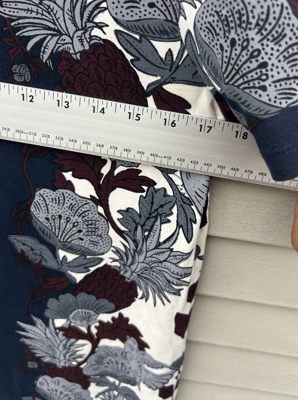 Abito T Shirt Stampato TORY BURCH Granato Imperiale Paese delle Meraviglie Vite Taglia S