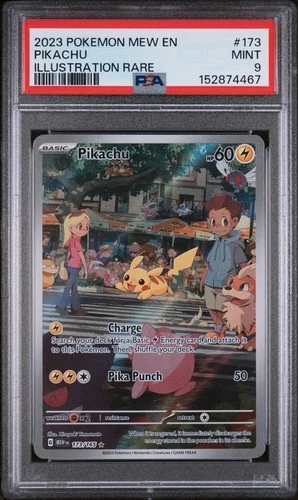 2023 POKEMON MEW EN-151 ILLUSTRATION RARE 173 PIKACHU PSA 9 TCG Scarlet Violet