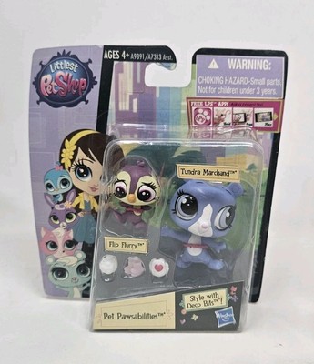 Littlest Pet Shop LPS Pet Pawsabilities Flip Flurry & Tundra Marchand Set 