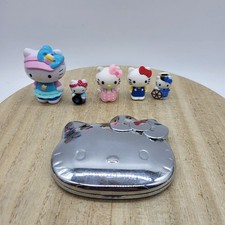 Hello Kitty Sanrio Mini Figures Lot Of 5 With Mirror Compact