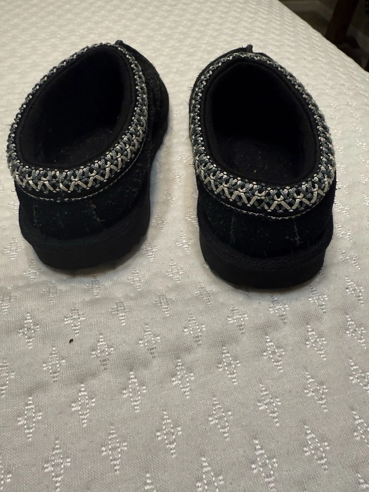 Ugg Toddler Boys Tasman Used Black 10 Toddler Slipper GUC Overall See Pics - Image 4 of 4