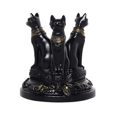 Statua gatto egiziano Bastet gatti sfera cristallo supporto sfera tripla dea esposizione