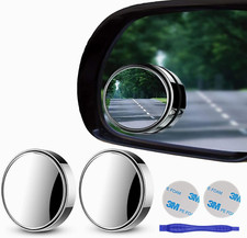 2 Pcs Blind Spot Mirrors, 2" round HD Glass Convex 360  Wide Angle Side Rear Vie