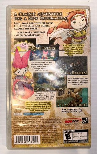2005 Agetec Sony PSP PoPoLoCrois. Cute Adventure! - Picture 2 of 3