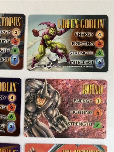 (6) 1995 MARVEL OVERPOWER COLLECTABLE CARD GAME "CHARACTER CARDS" Spiderman - Picture 3 of 6