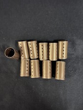 Vintage lot of 10 Gold color Plastic Barrel Rollers Curlers