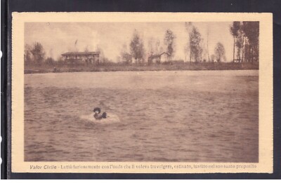 Postcard Civil Valor Fighting With The Wave That Wanted To Overwhelm K1902 #