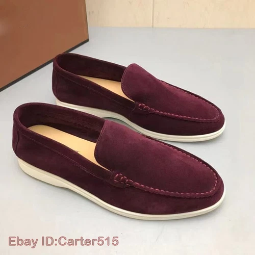 Mocasines informales de gamuza estilo británico para hombre ligeros sin cordones zapatos cómodos 38-48 - Imagen 13 de 46