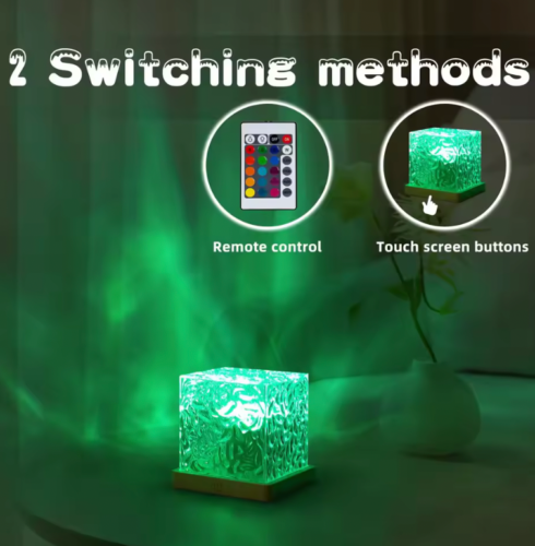 Halo Sphere Water Ripples Lamp - 16 Color Ocean Projector Nightlight for Bedroom - Picture 5 of 6